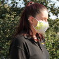 Reusable Fashion Face Covering - Green Leaves Print