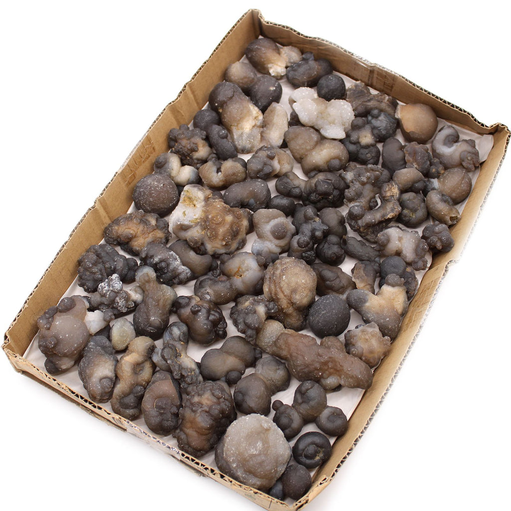 Chalcedony Mineral Specimens Tray, Approx 100 Pieces – view 4