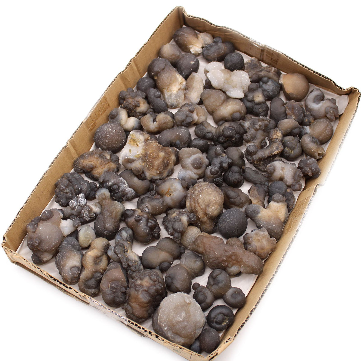 Chalcedony Mineral Specimens Tray, Approx 100 Pieces – view 4
