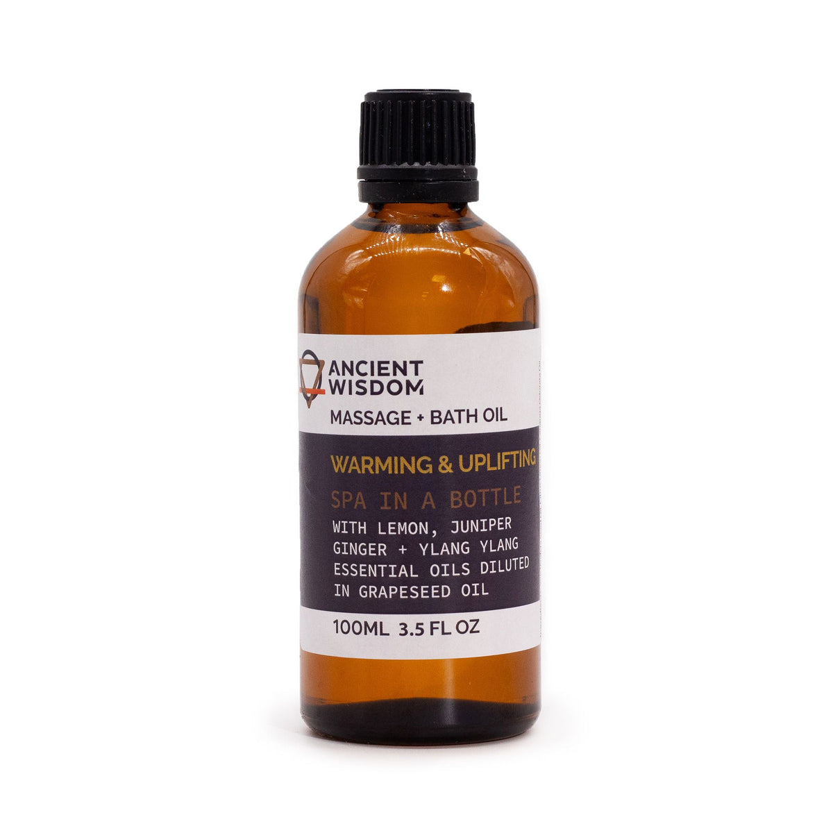 Warm & Uplifting Massage Oil with Lemon, Juniper & Ginger - 100ml – view 3