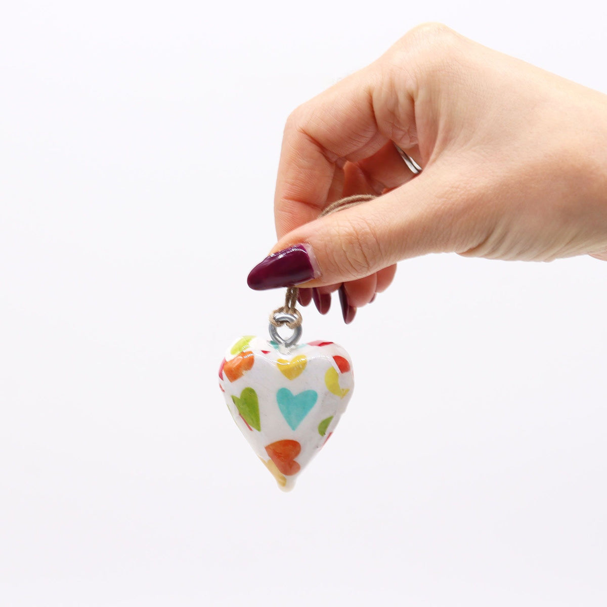 Small Mango Wood Heart, Pastel Hearts