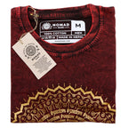 Nomad Sari Stonewashed T-Shirt - Mandala - Maroon - Medium – view 5