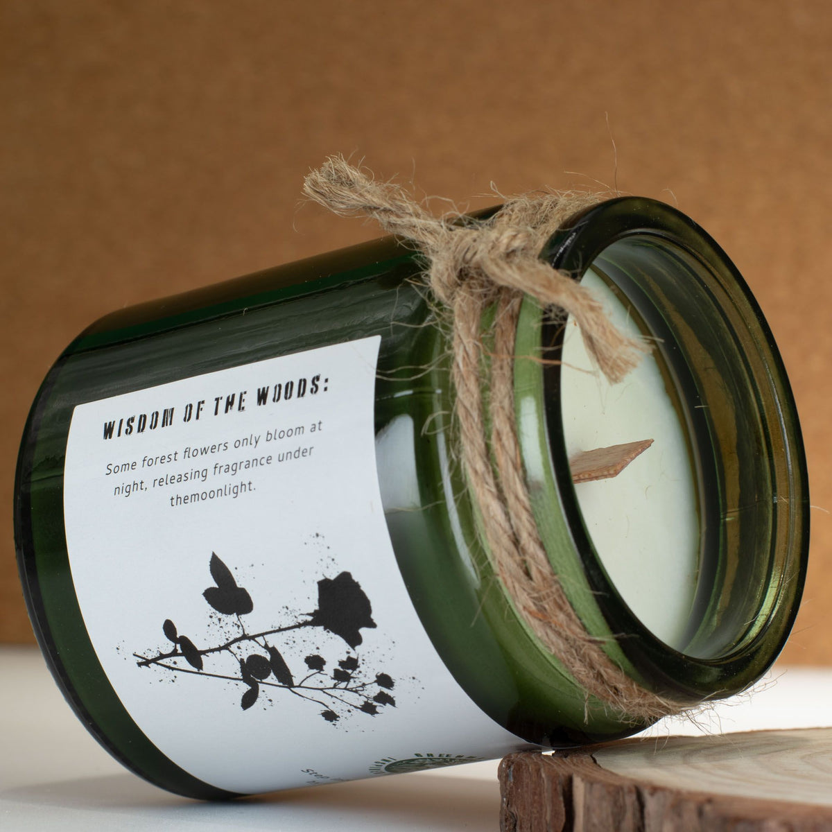 Greenman Woodwick Soy Candle - Midnight Rose – view 4