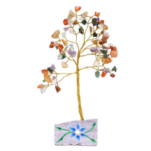 Mixed Gemstone Tree - 80 Stones - 15.5cm – view 2