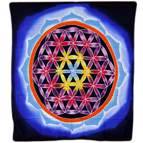Flower of Life Batik Wall Hanging - 107 x 103 cm
