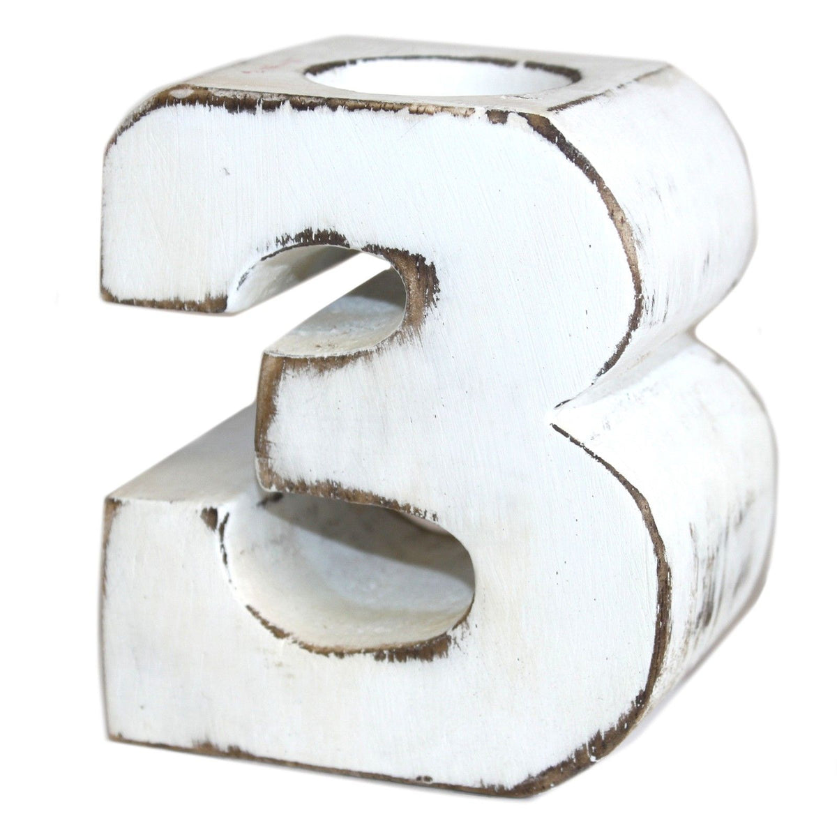 Wooden Birthday Number Candle Holder - No.3 – view 3