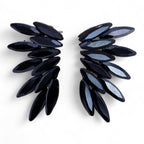 Nymph Jet Black Fairy Glass Earrings
