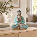 Vintage Hand Carved Buddha Statue, 30 cm, Mint Teaching Transmission