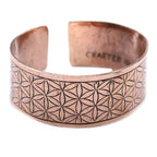 Solid Copper Tibetan Bracelet - Flower of Life – view 2