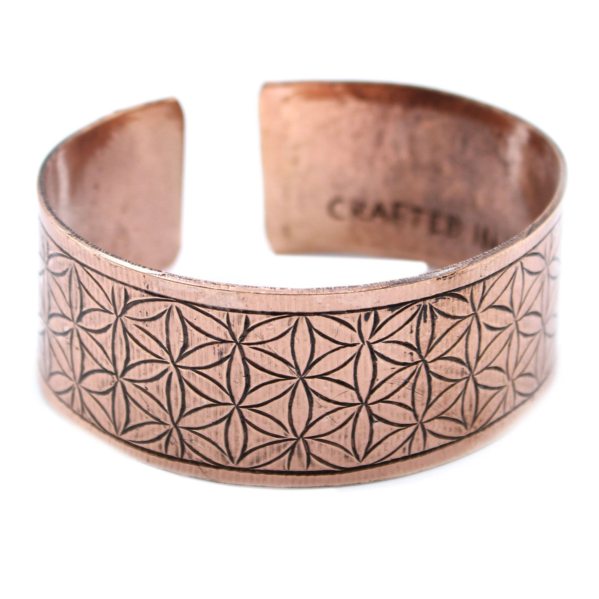 Solid Copper Tibetan Bracelet - Flower of Life – view 2