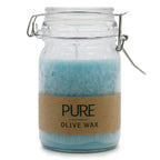 Olive Wax Jar Candle - Turquoise