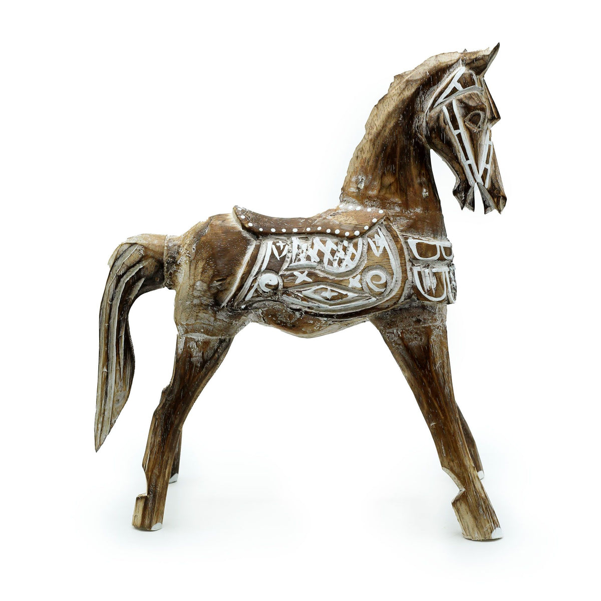 Large Antique Wood Horse Statue, 32 cm – view 4