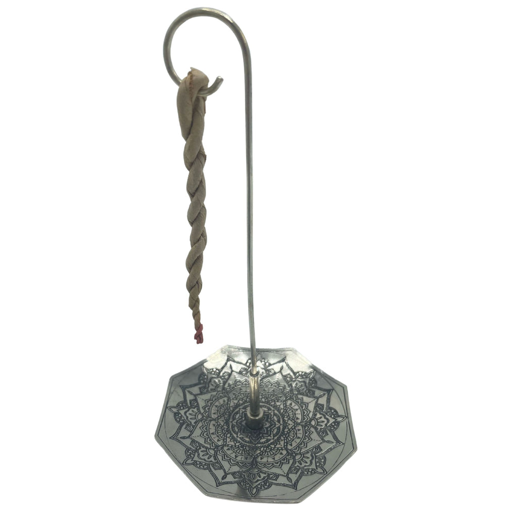 Rope Incense and Silver Plated Holder Set - Mandala Flower – view 5