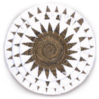 Set of Three Seagrass Bowl Wall Art, Cream