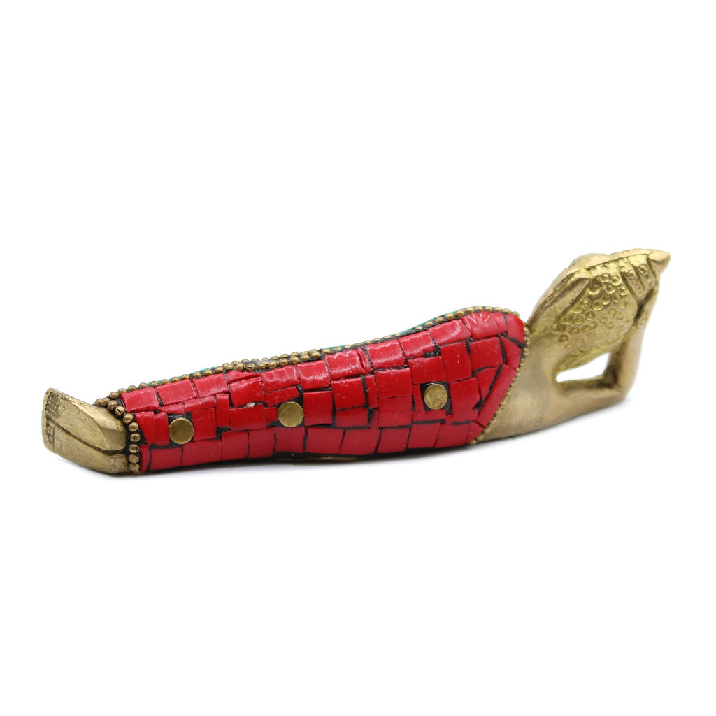 Brass Buddha Figure - Lying Down - 10 cm – view 3