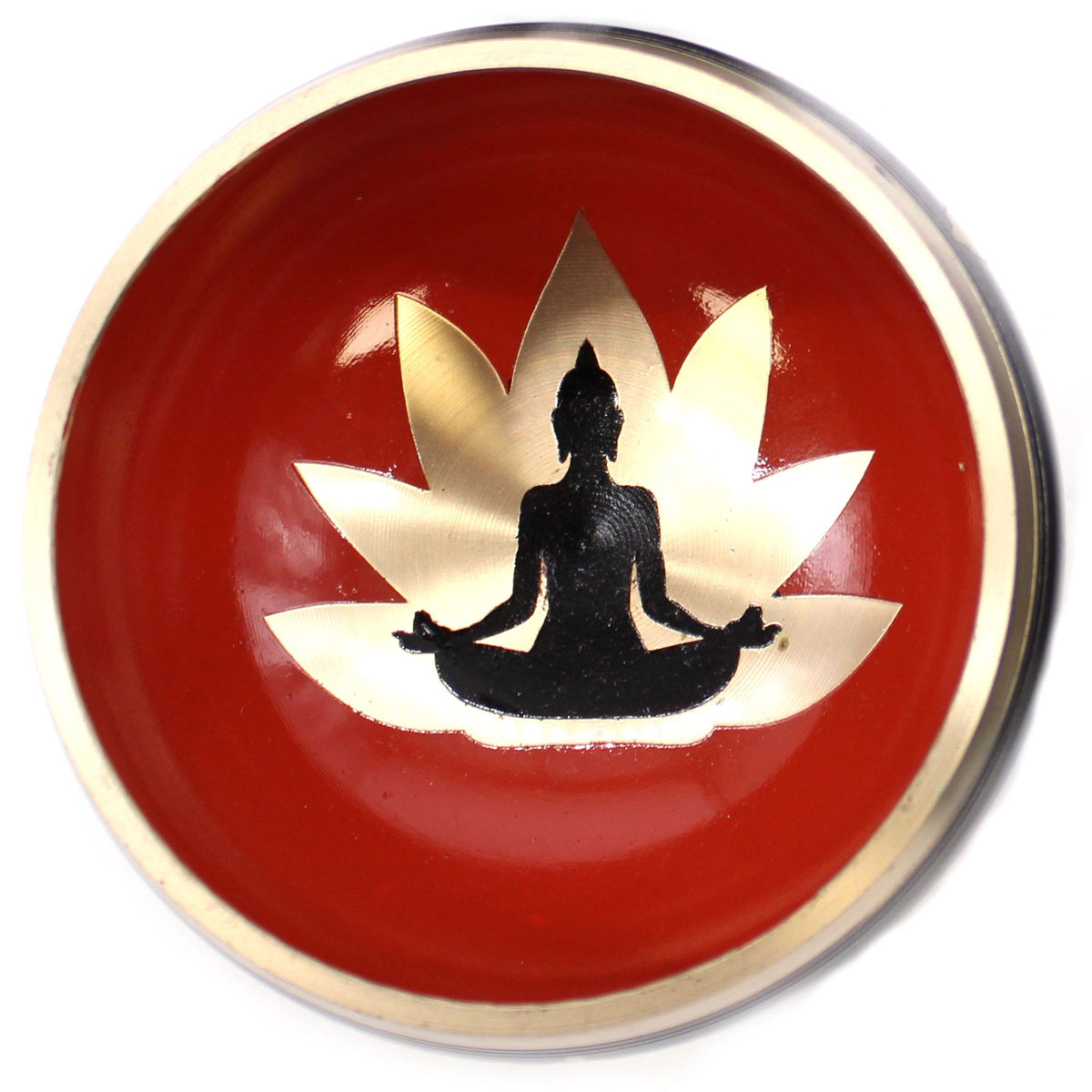 Buddha Singing Bowl Set - Black/Orange (10.7cm) – view 6