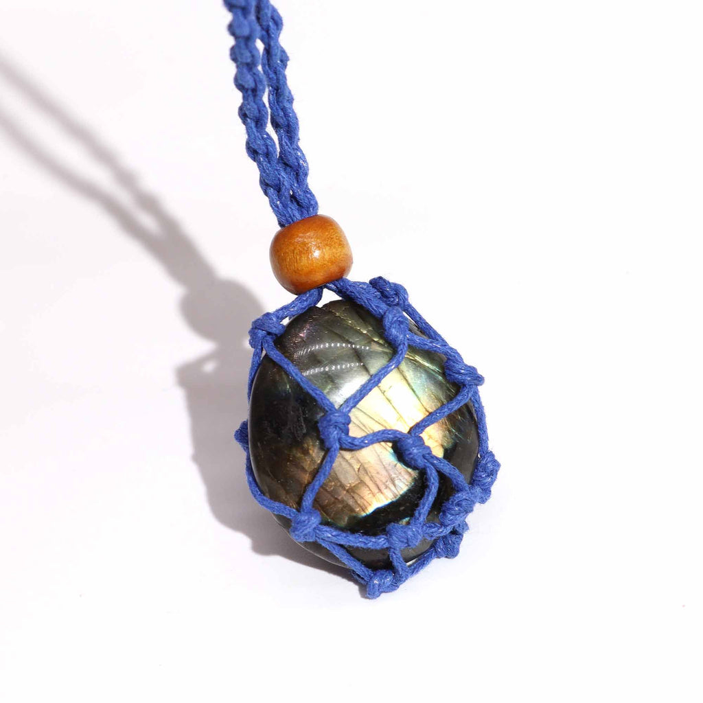 Waxed Cotton Necklace Cord 45cm - Navy – view 5