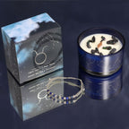 Taurus Zodiac Crystal Candle with Gemstone Bracelet – view 5