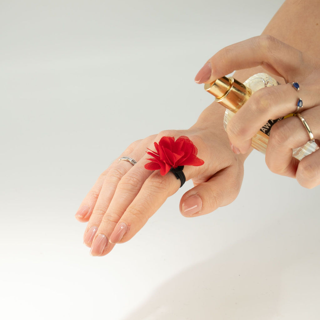 Rose Red Fragrance Chiffon Diffuser Ring – view 2
