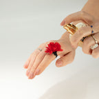 Rose Red Fragrance Chiffon Diffuser Ring – view 2