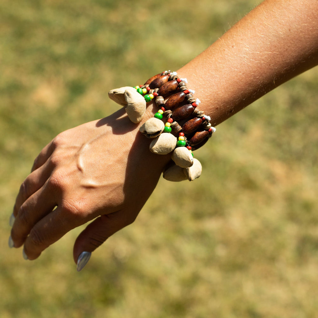 Kenari Shell Hand Shaker Bracelet - 15 Shells – view 4