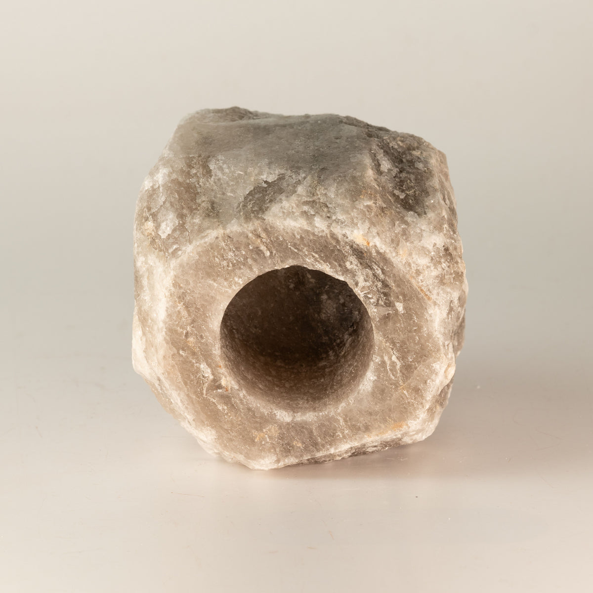 Grey Himalayan Salt Candle Holder, 600-800 g – view 3