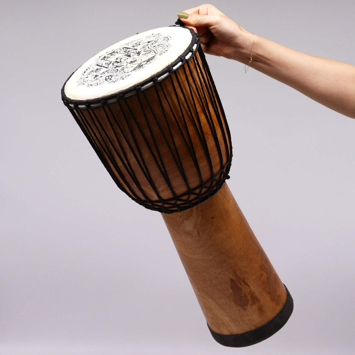 Hamsa Wide Top Djembe Drum - 50cm – view 3
