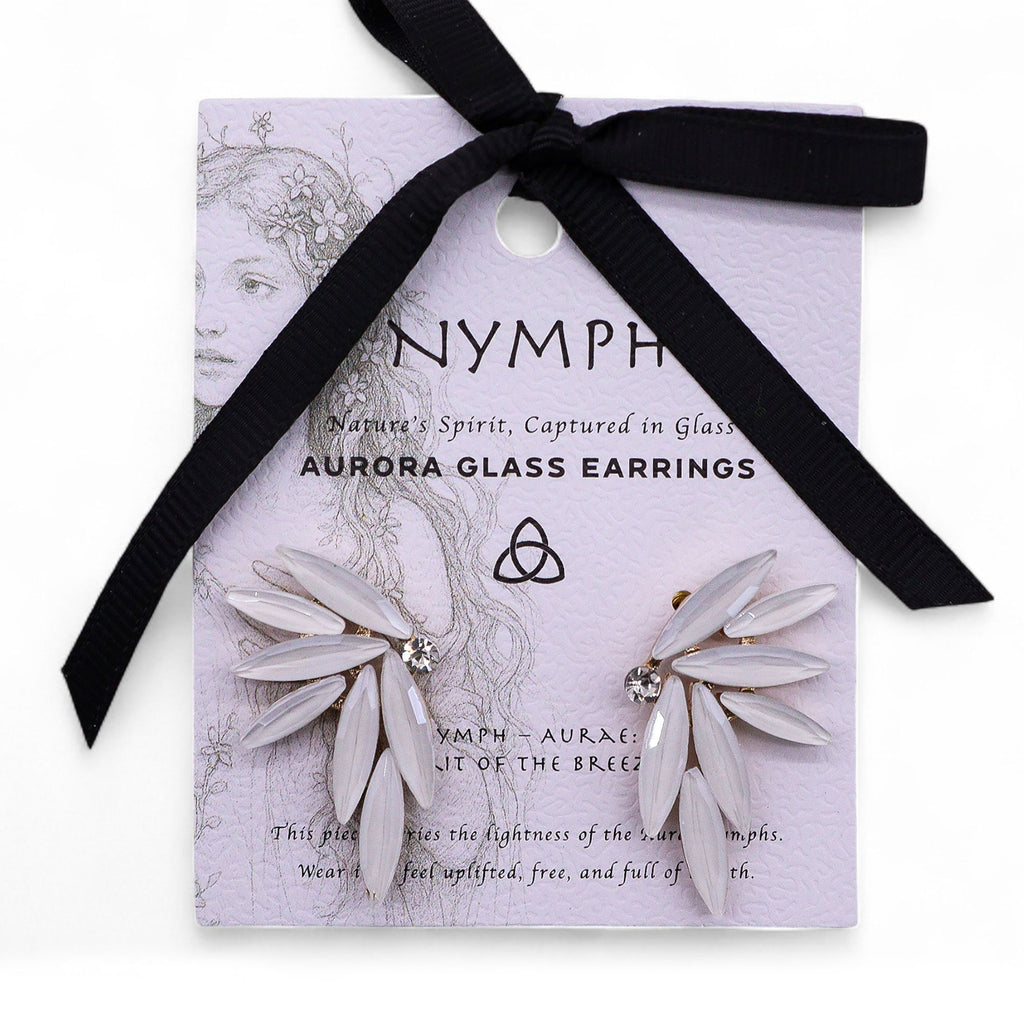 Nymph Pearl Fairies Vintage Glass Earrings – view 4