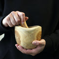 Ergo Teak Pestle and Mortar - Large, 12 x 12 cm