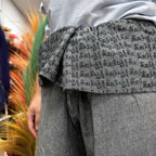 Yoga and Festival Pants - Thai Fisherman Mandala Mantra, Grey – view 2