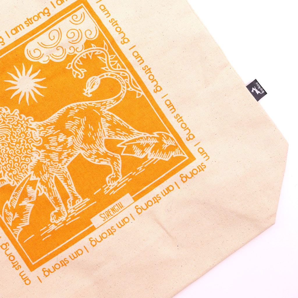 Hop Hare Cotton Canvas Tote Bag - I am Strong – view 2