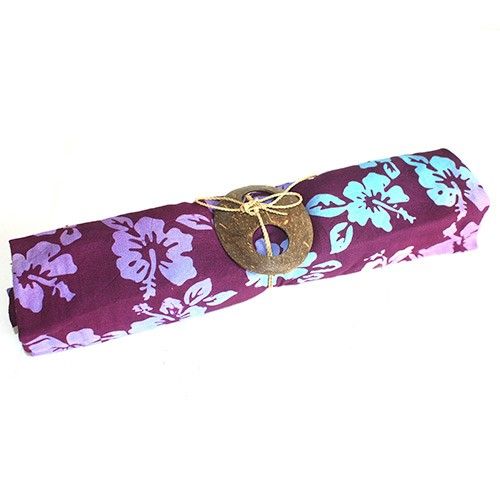 Bali Block Print Sarong - Orchids Design - 155x120cm – view 4