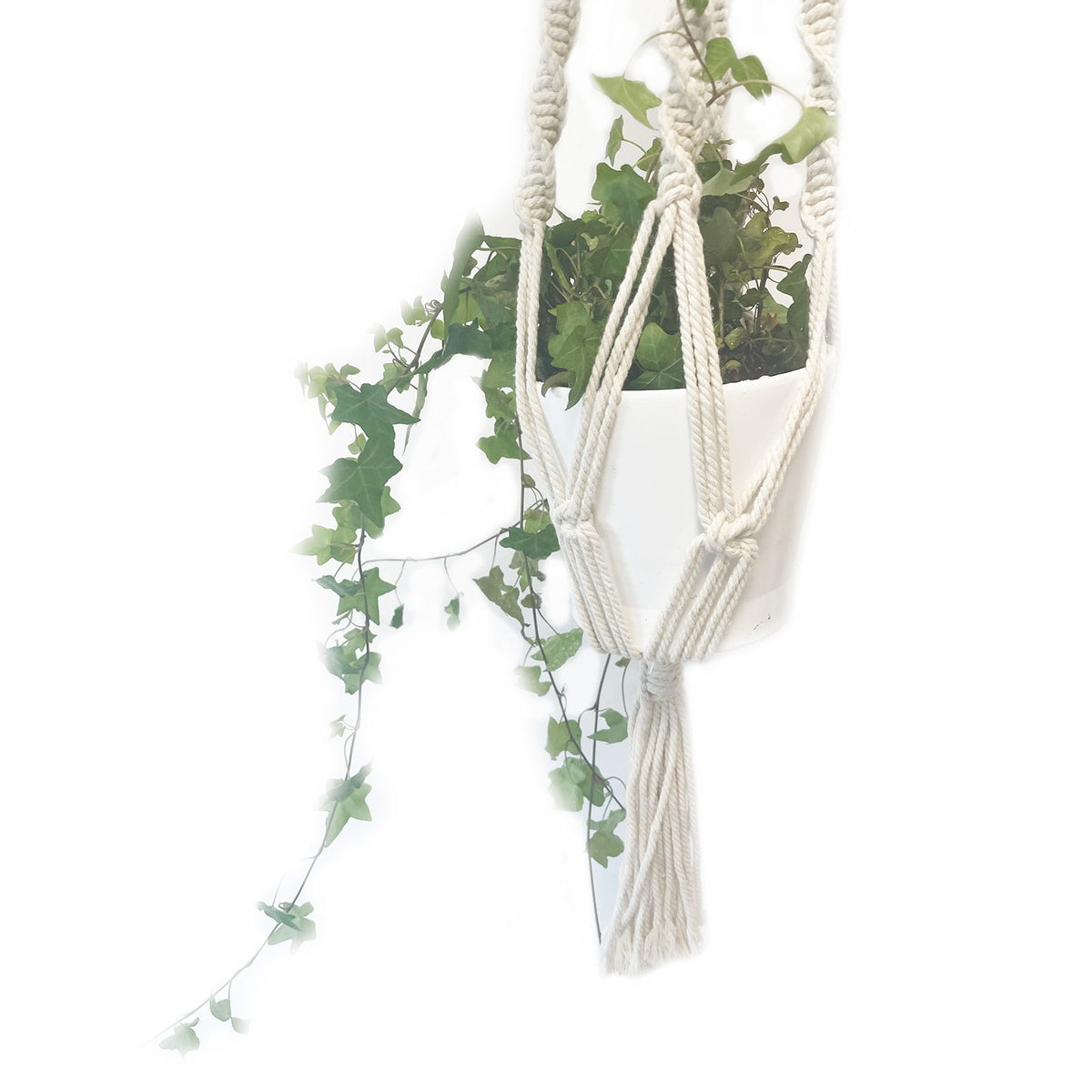 Large Macrame Plant Hanger - Extra Long, 90cm – view 7