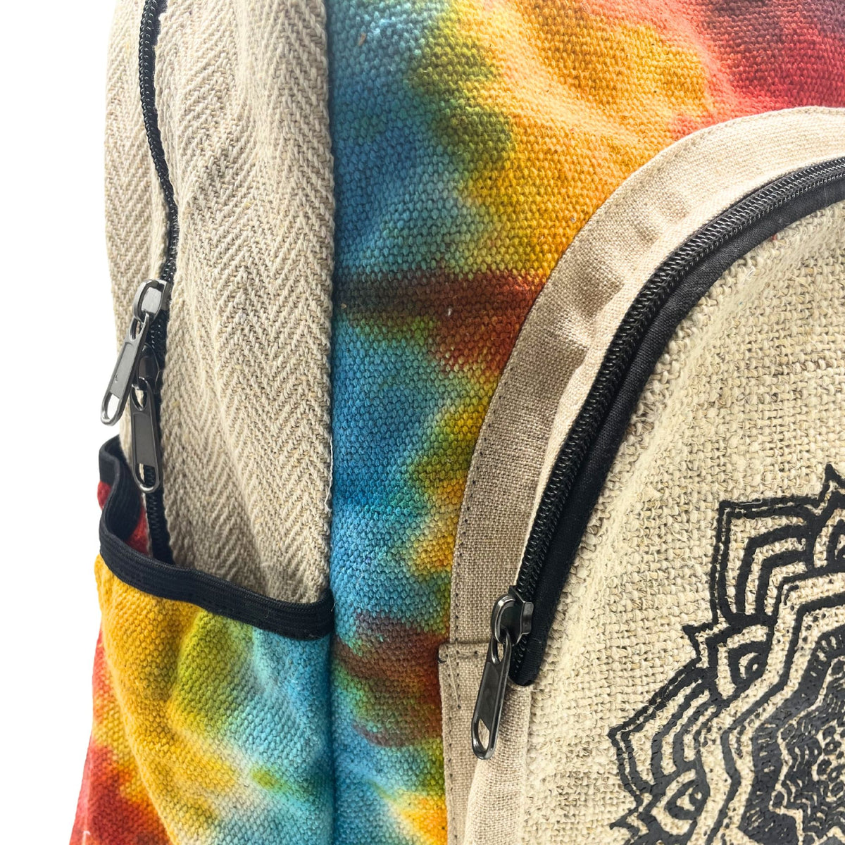 Tie-Dye Hemp Large Backpack - Mandala – view 2