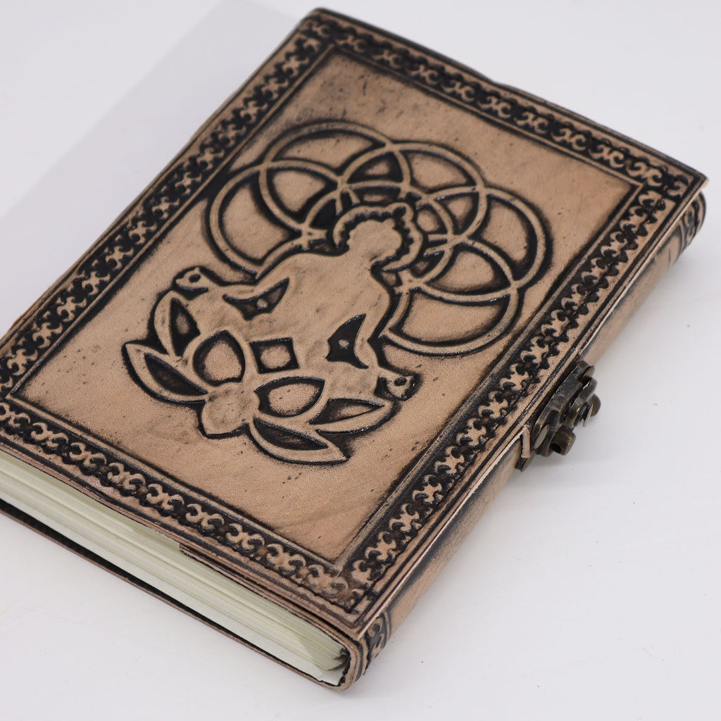 Buddha Leather Notebook, Red Tan, 200 Pages – 17.5x12.5 cm – view 2
