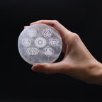 Selenite Charging Plate 8cm - Chakra Design – view 2