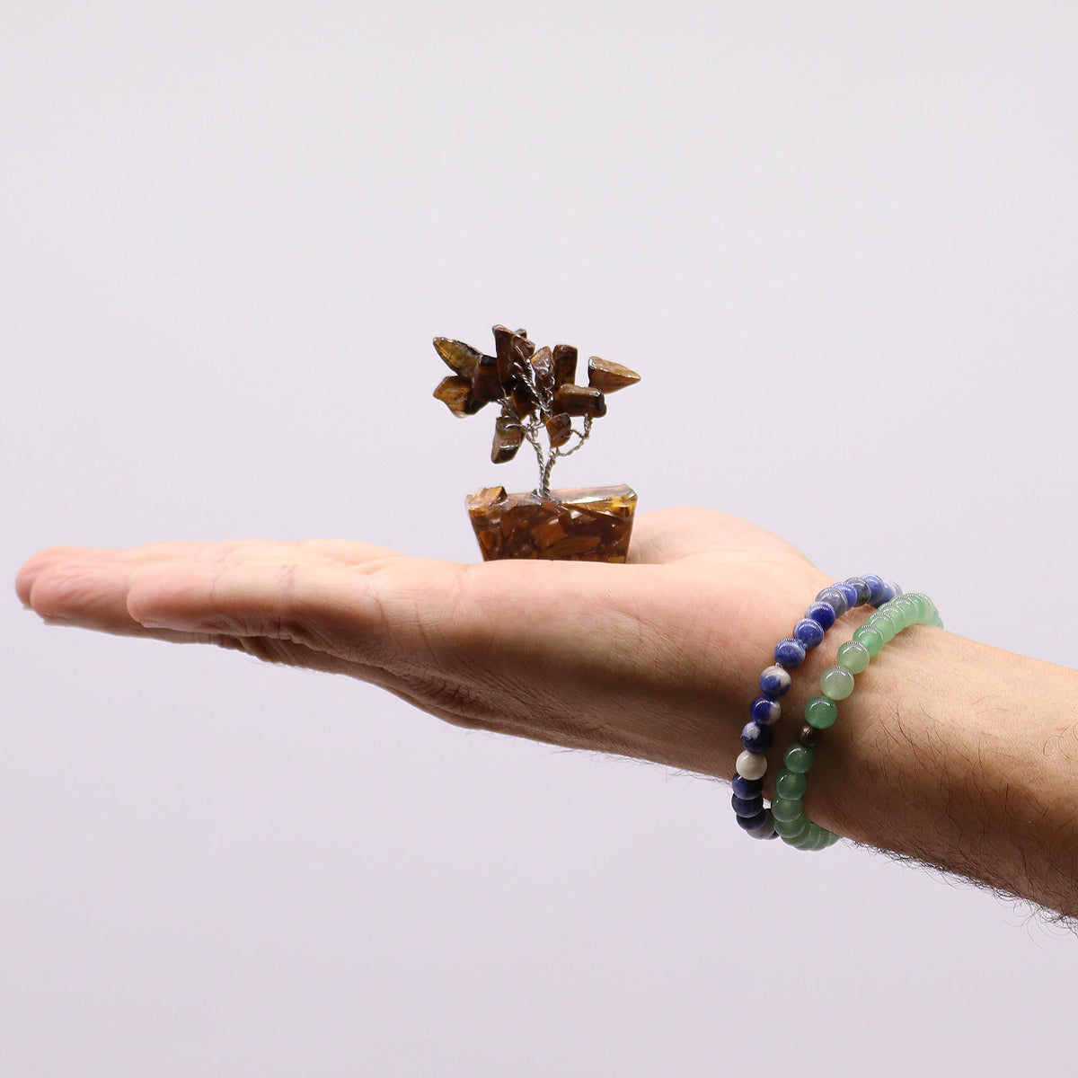 Box of 12 Mini Gemstone Trees on Orgonite Base, Mixed Stones – view 9