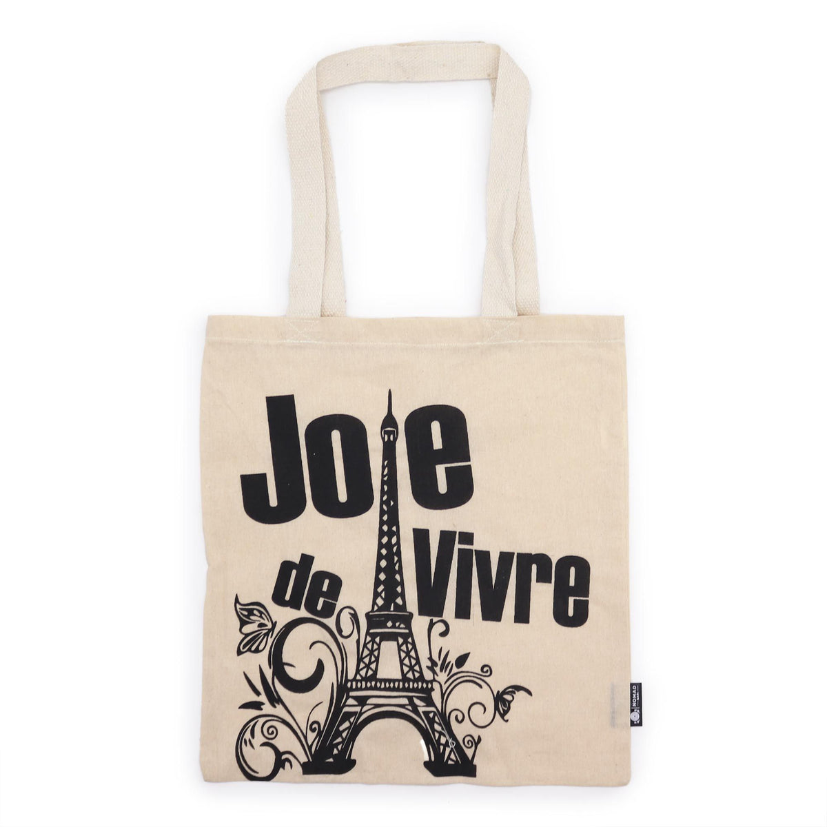 Joie de Vivre Cotton Tote Bag - Natural – view 3