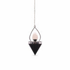Lantern of Life Pendulum - Black Agate & Rose Quartz – view 2