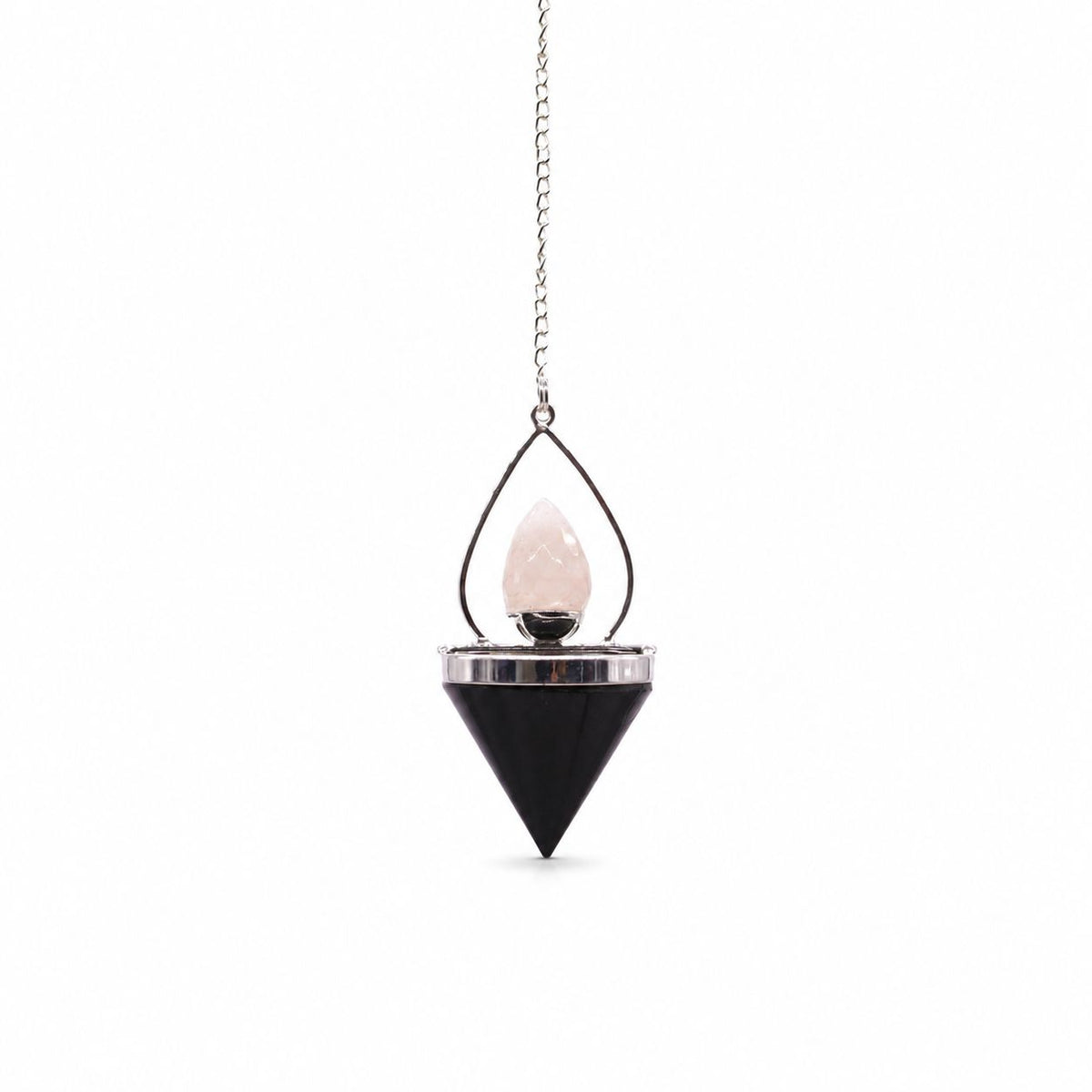 Lantern of Life Pendulum - Black Agate & Rose Quartz – view 2