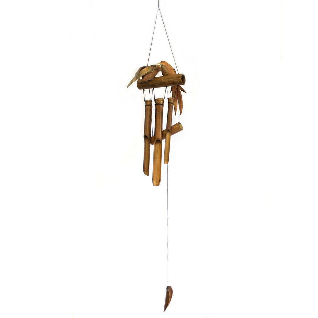Coconut Twin Birds Wind Chime, Bamboo, Approx. 1 m – view 2