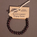 Power Bracelet - Blood Garnet Beads 8mm