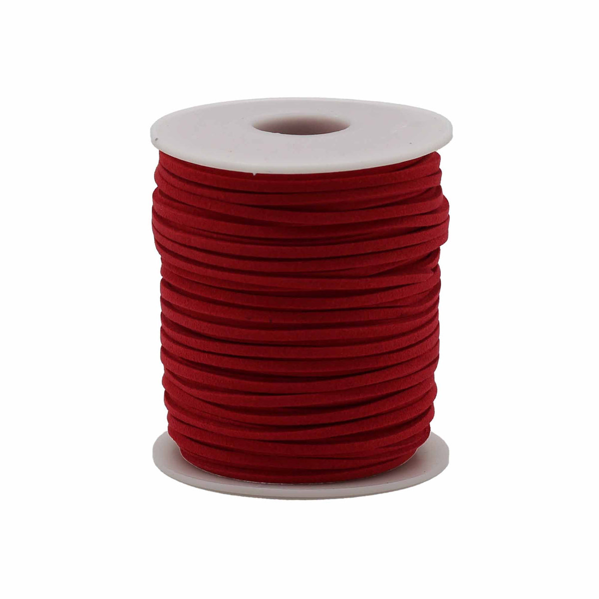 Red Faux Suede Bulk Pendant Cord Roll - 2.5mm x 45m – view 3