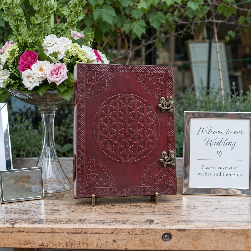 Huge Flower of Life Leather Book, 200 Pages – 33x25 cm – view 6