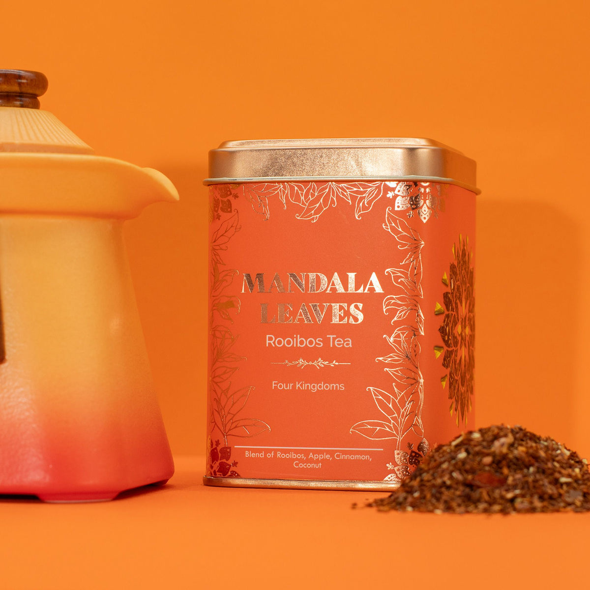Four Kingdoms Rooibos Apple Cinnamon Tea Tin 50g – view 2