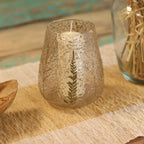 Natural Floral Glass Large Bowl Candle Holder - Pino 15x12cm – view 5