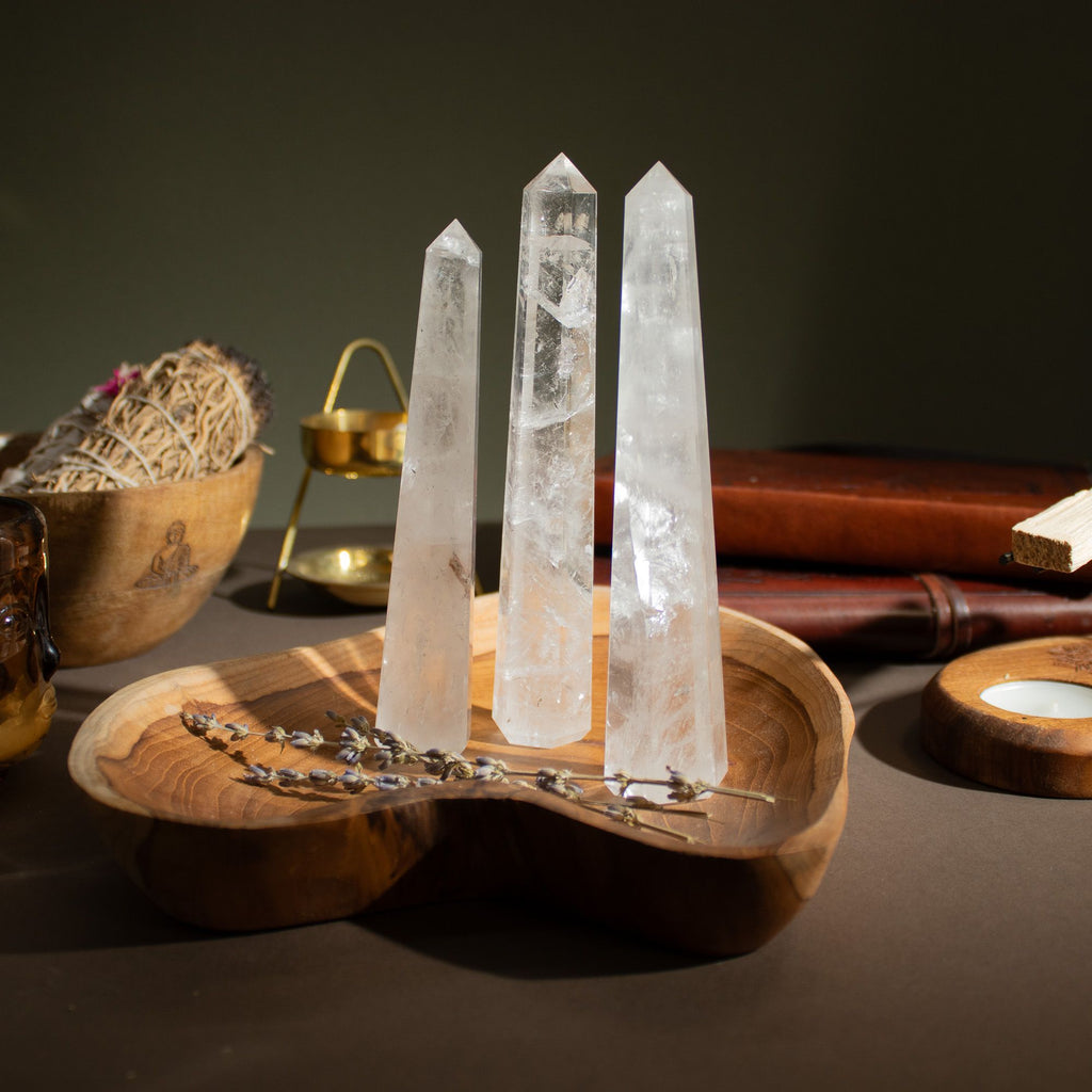 Rock Crystal Six Face Obelisk Point, approx 17cm – view 2