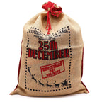 Jute Santa Sack - 25th December Print