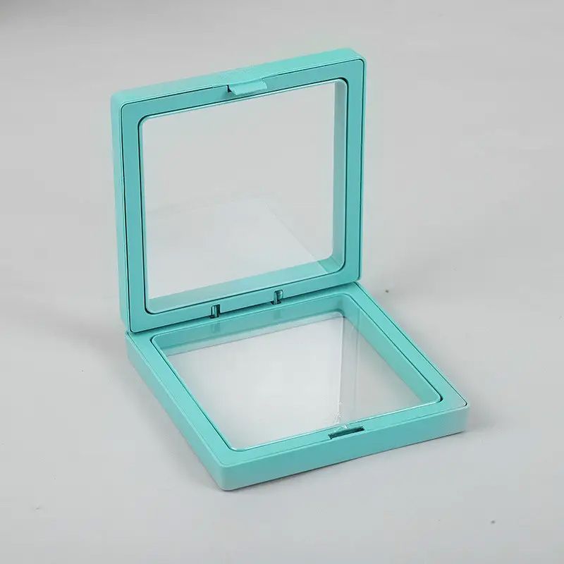 Large 3D Floating Frame Display 11x11cm - Teal