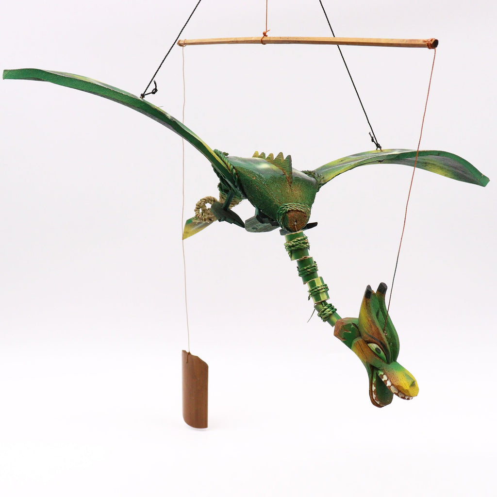 Green Coconut Dragon Mobile - 37 cm